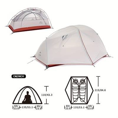 Naturehike Star River 2-Person Tent All-Season, Spacious Backpacking Tent for Family Outdoors