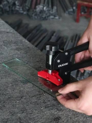 OuDiSi Heavy-Duty Tile Cutter, Slate & Glass Cutting Tool with Precision Knob and Rubber-Coated Handle