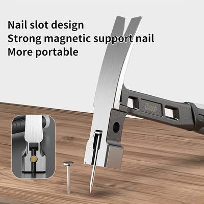 1pc OuDiSi High Carbon Steel Magnetic Nail Claw Hammer Shockproof, Ergonomic Design for Woodworking and Household Use
