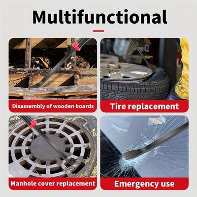 8.12.46.33 cm 4pcs High Hardness Pry Bar Set Integrated Core Design with Anti-Slip Rubber Handle