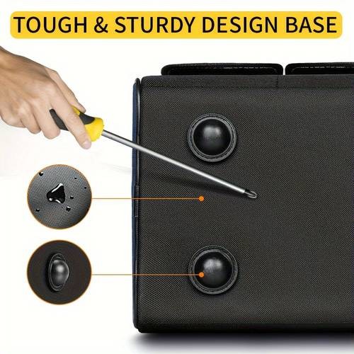 WINHUNT Heavy Duty 12-Pocket Tool Bag  Large Capacity Tool Box Organizer with Adjustable Shoulder Strap