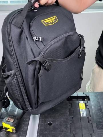 WINHUNT Heavy-Duty Tool Backpack with Multiple Compartments Durable Fabric Construction for Electricians & DIY Projects