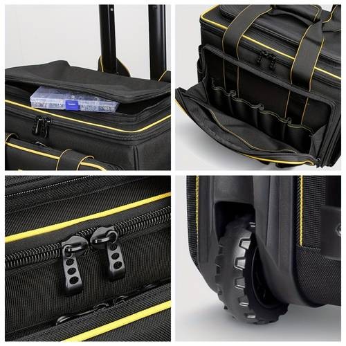 WINHUNT 43.18 cm Heavy-Duty Tool Bag with Telescoping Rubber Handle & 360 Spinner Wheels