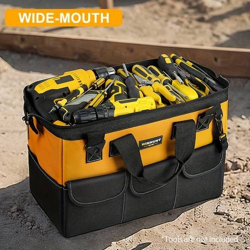 WINHUNT Heavy Duty 14-Pocket Tool Bag  Ultimate Storage Solution for Professionals