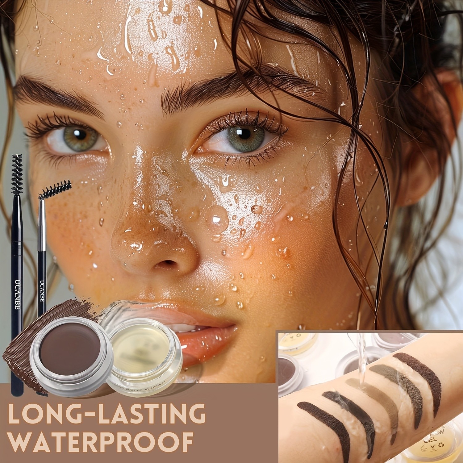 UCANBE 2-in-1 Waterproof Eyebrow Gel & Pomade Kit