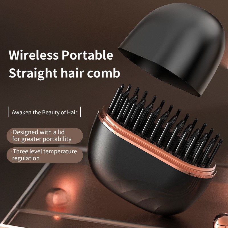 Mini Hair Straightening Comb Wireless Charging Portable Multifunctional Hair Care Styling Comb