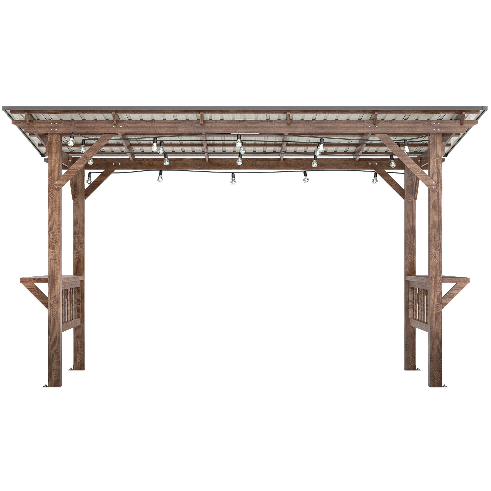 Wood Gazebo With Metal Roof