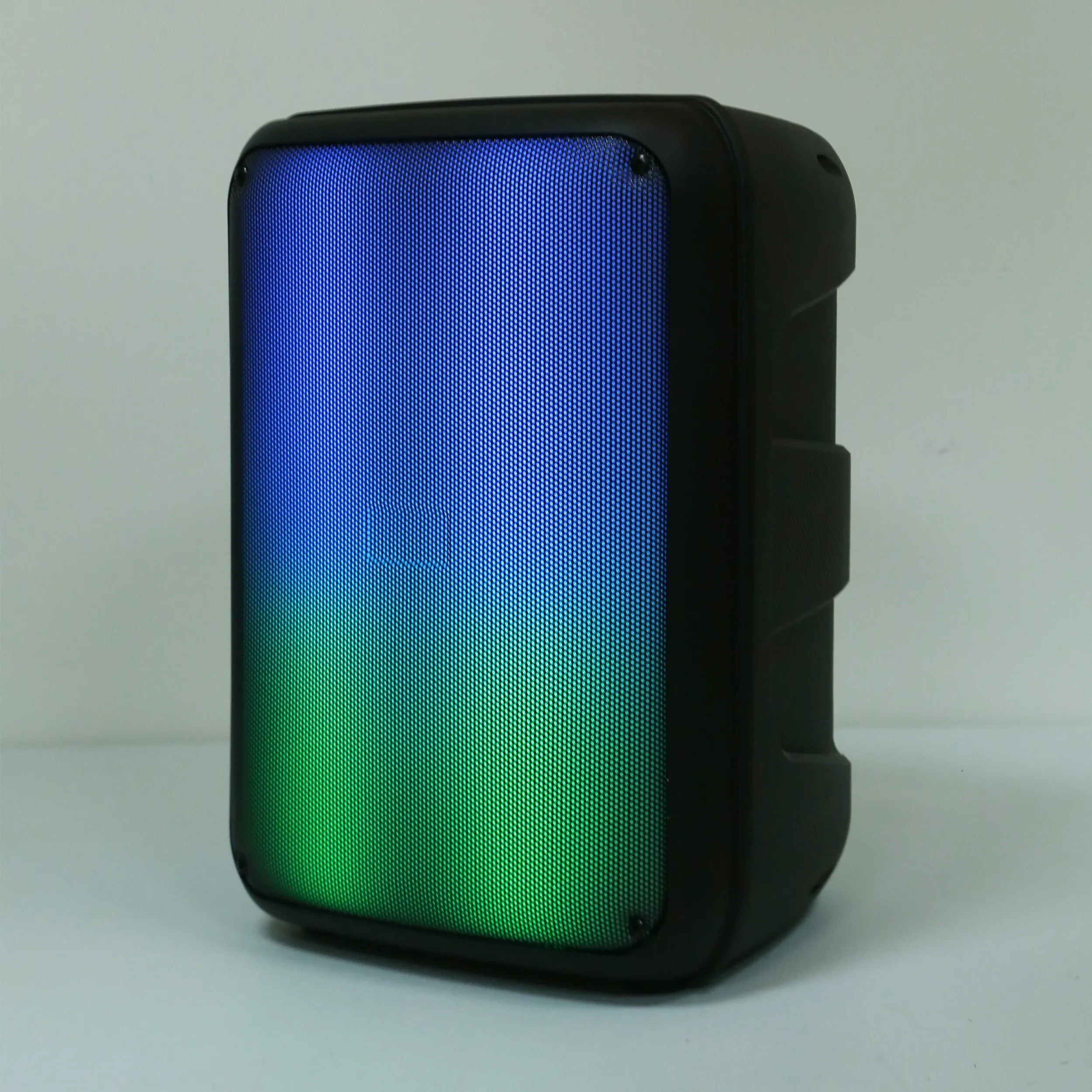 1Pc Portable Wireless Party Speaker 8in Colorful Lights DJ PA System With TWS Function FM Radio USB MMC Card Reading Aux In Recording Function Mic