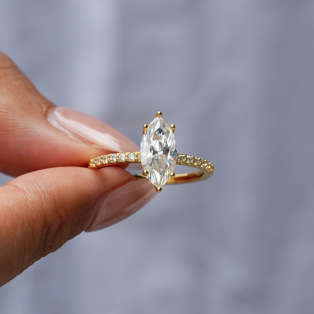 Moissanite Marquise Ring