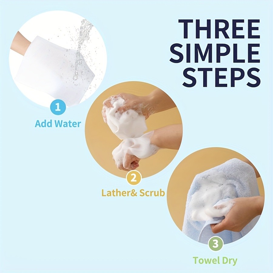 ZEPIRRCL 100pcs Disposable Soap Bath Wipes