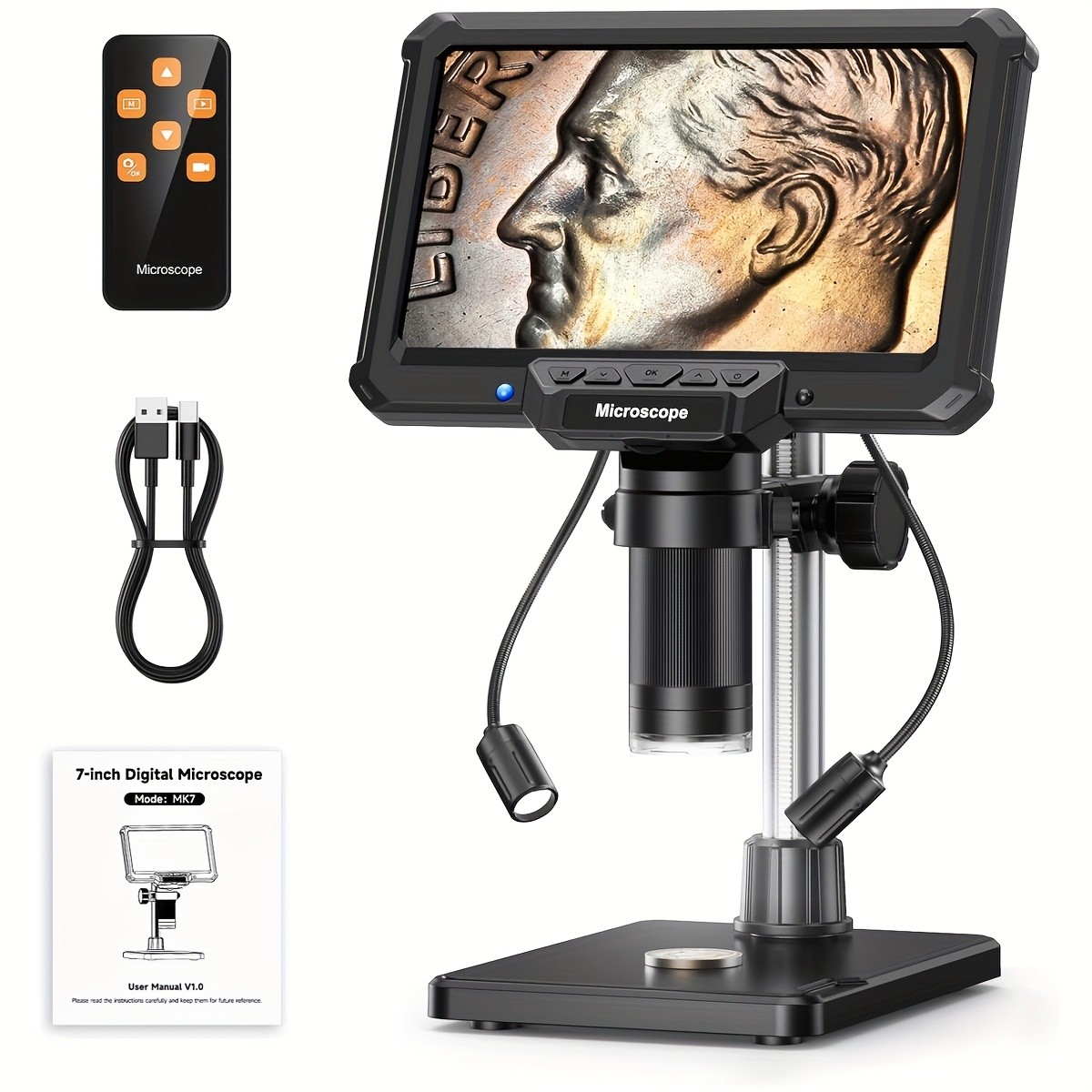 DAXIONGMAO 7-Inch MK7 Heavy-Duty Digital Microscope