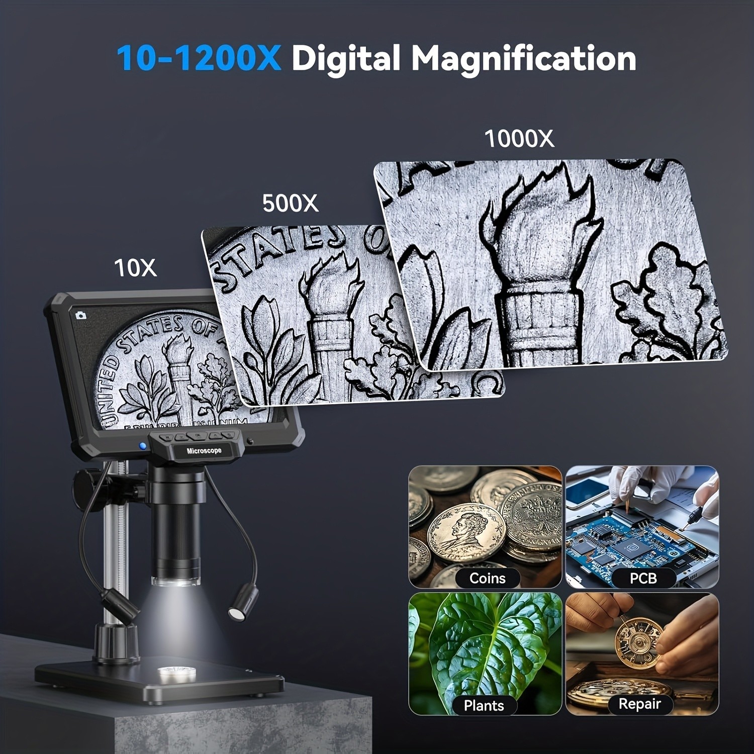 DAXIONGMAO 7-Inch MK7 Heavy-Duty Digital Microscope