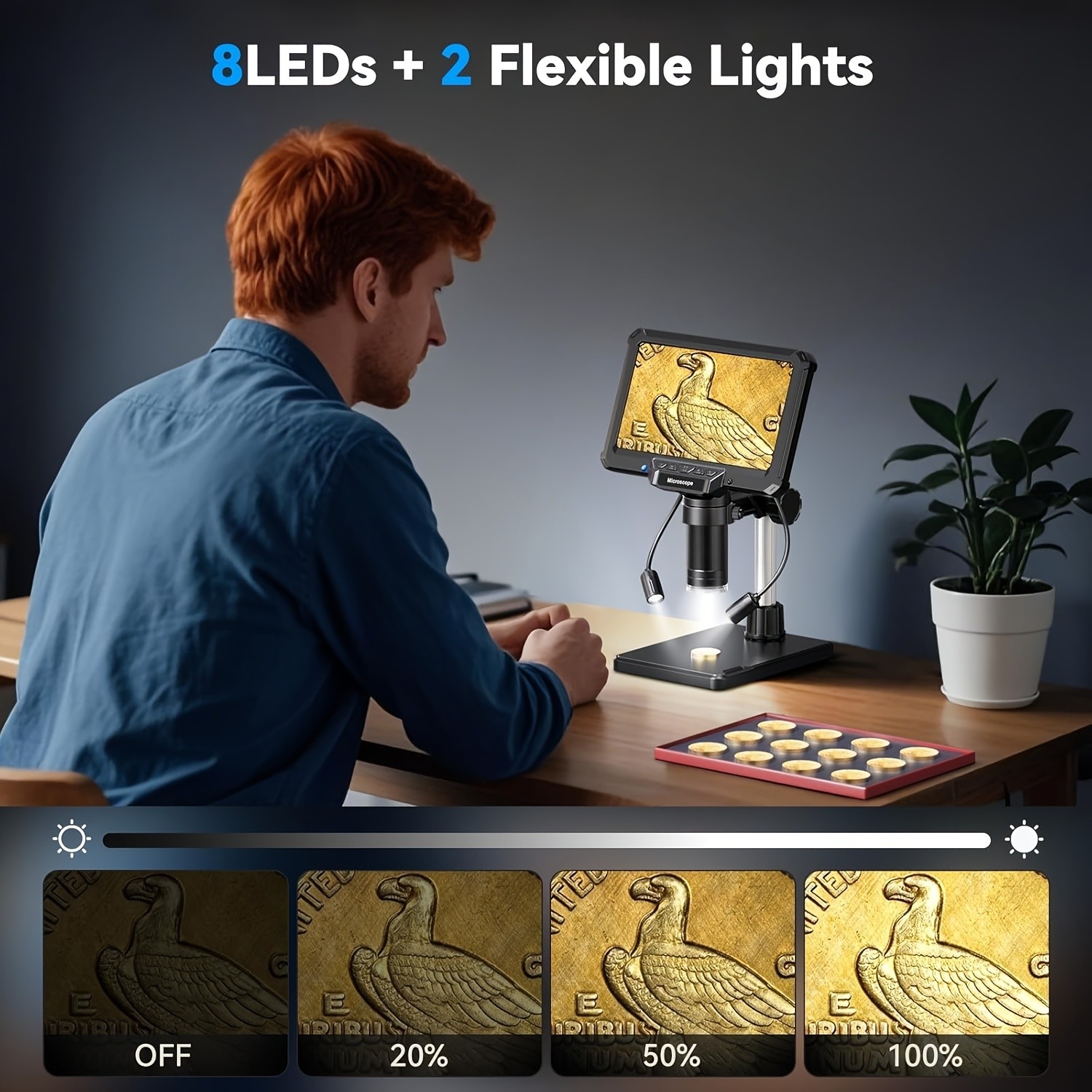 DAXIONGMAO 7-Inch MK7 Heavy-Duty Digital Microscope