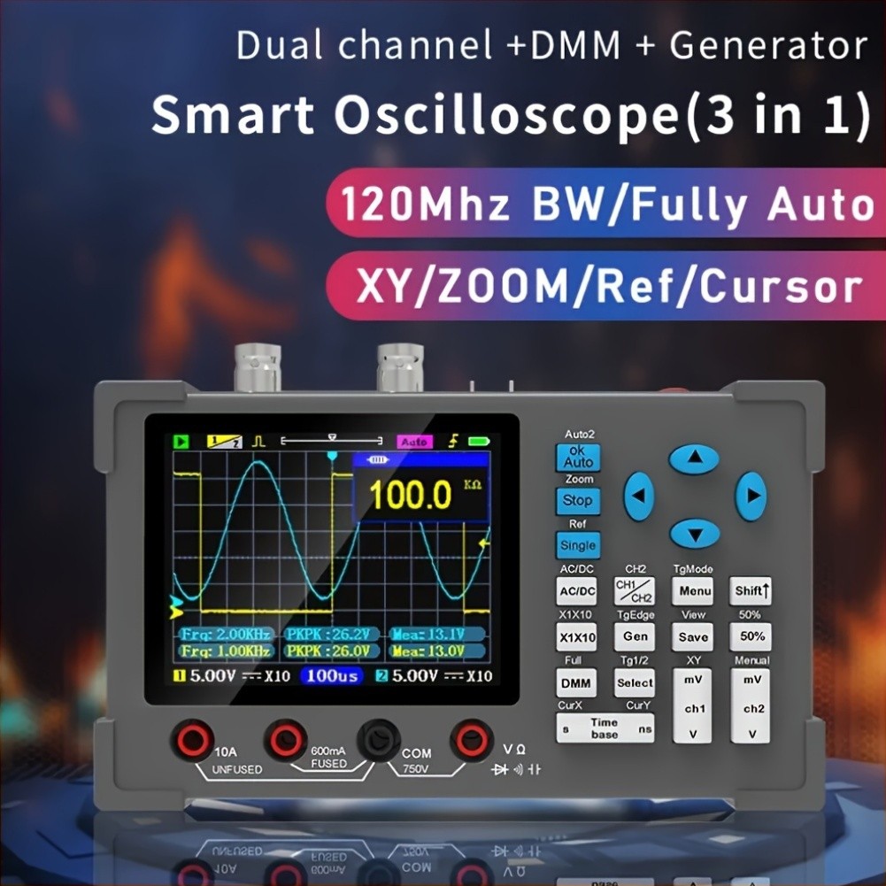 DSO3D12 3.2-Inch Desktop 3-in-1 Digital Oscilloscope