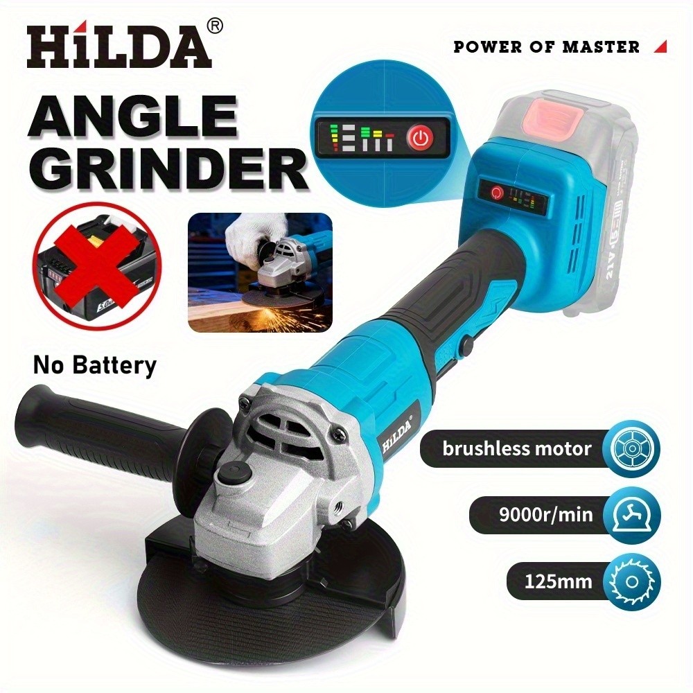 HILDA 125mm Cordless Brushless Angle Grinder