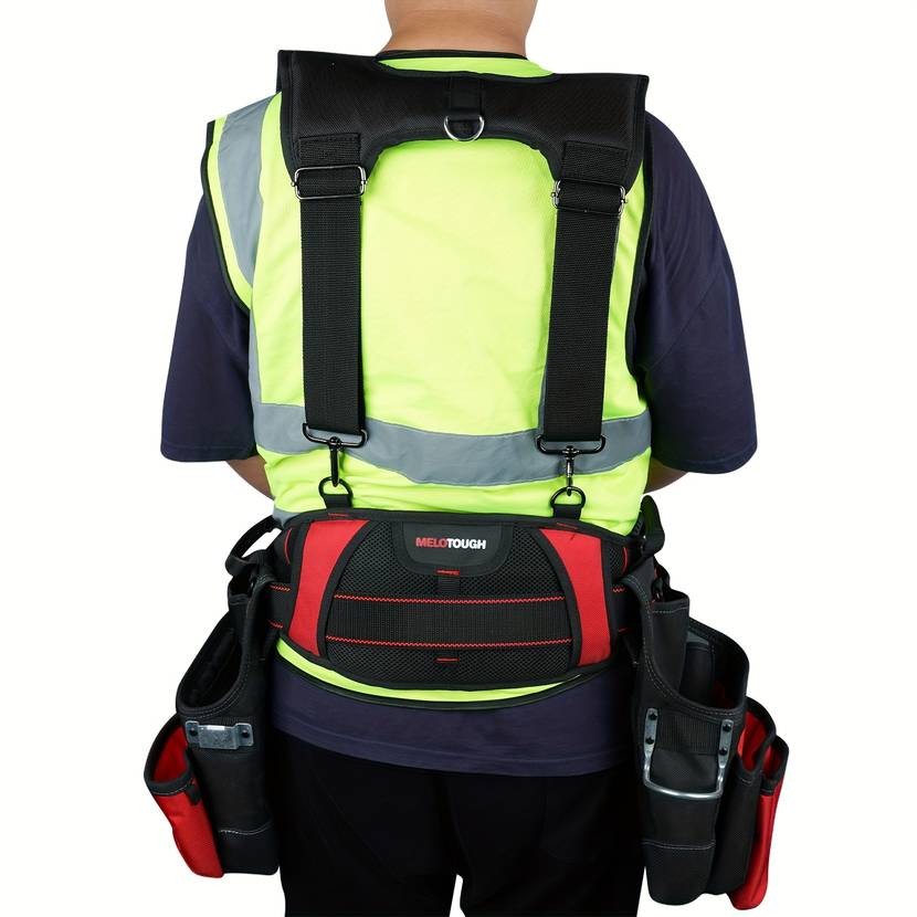 MELOTOUGH Heavy Duty Padded Tool Belt Suspenders for Men  Ultimate Comfort and Support for Heavy-Duty Work