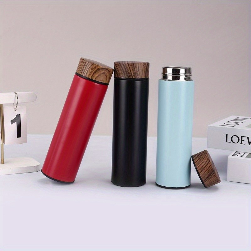 AIBEYOU New Wood Grain Lid Thermos Cup
