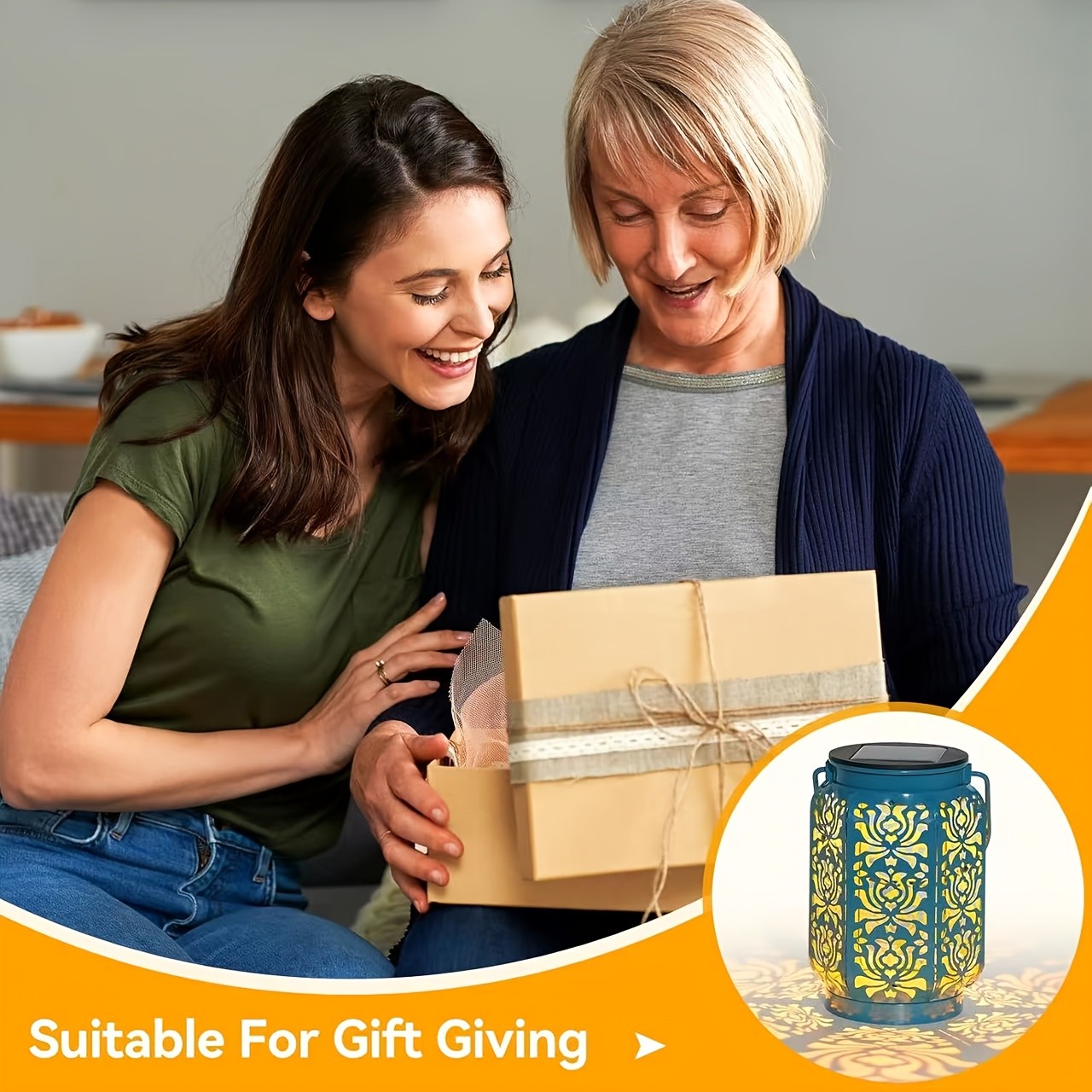 WENMILY 4-Pack Solar Lanterns Outdoor LED