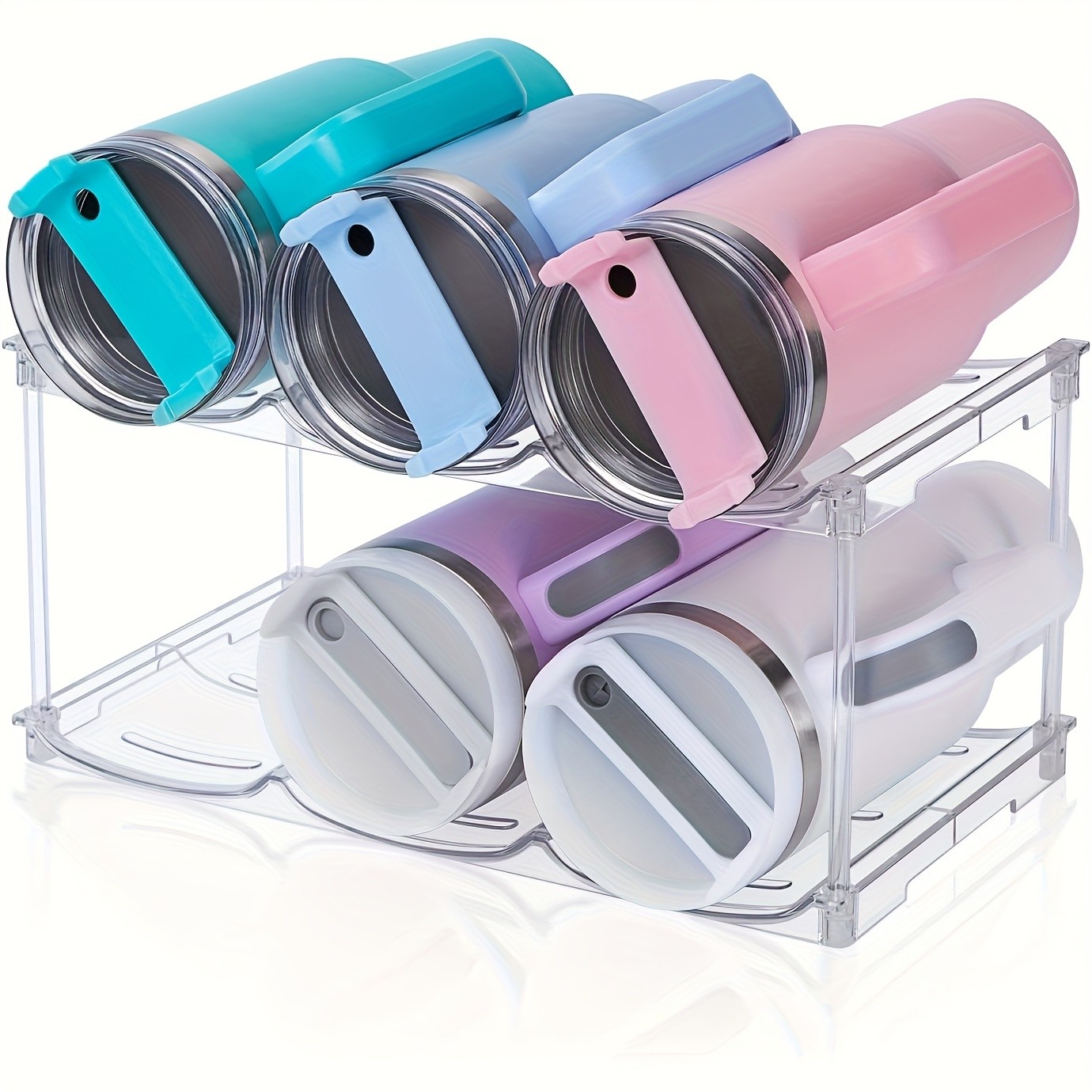 THELiFE Acrylic Stackable Sports Water Bottle Storage Box