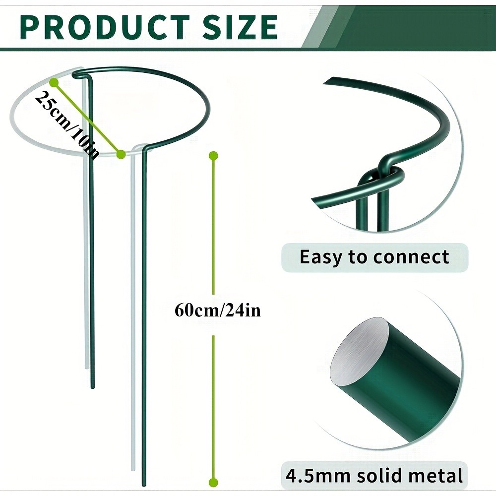 GMMLAIJH 10 Pack Plant Support Stakes for Peony