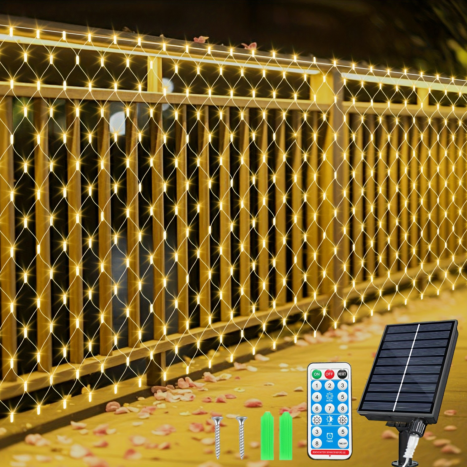 LEDOOR 192LED Solar Powered Christmas Fairy String Lights