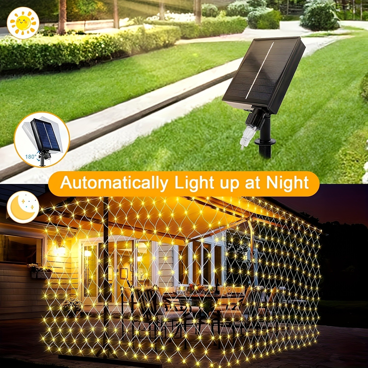 LEDOOR 192LED Solar Powered Christmas Fairy String Lights