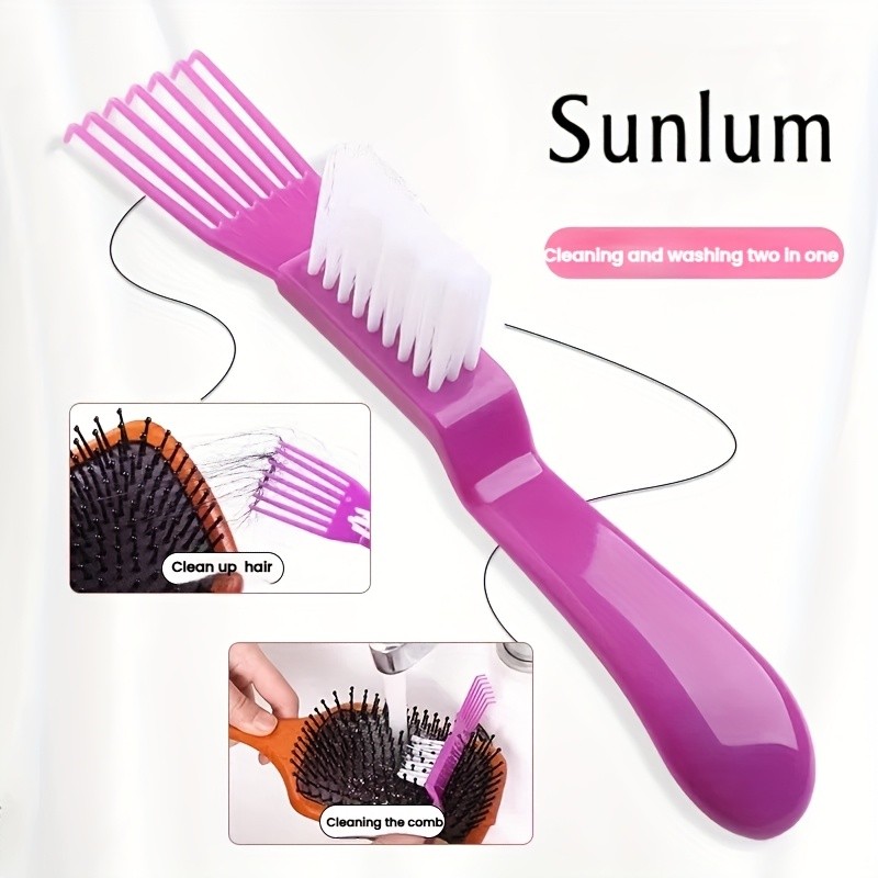 Sunlum 2-in-1 Comb and Cleaning Brush