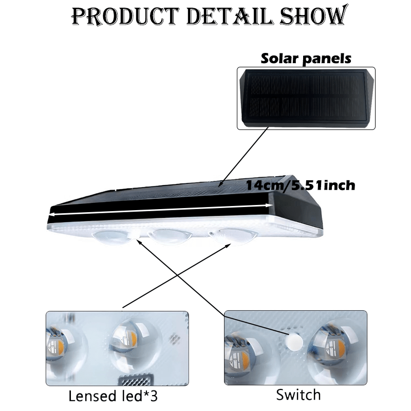 CIMMELO 2pcs Solar Wall Lights