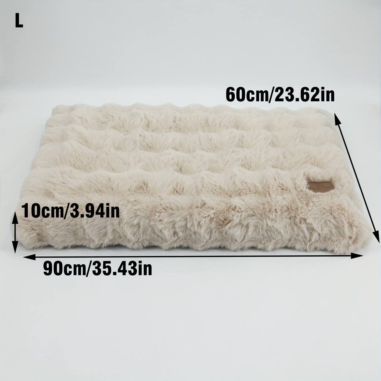 BingoPaw Large Plush Dog Bed with Removable Washable Cover