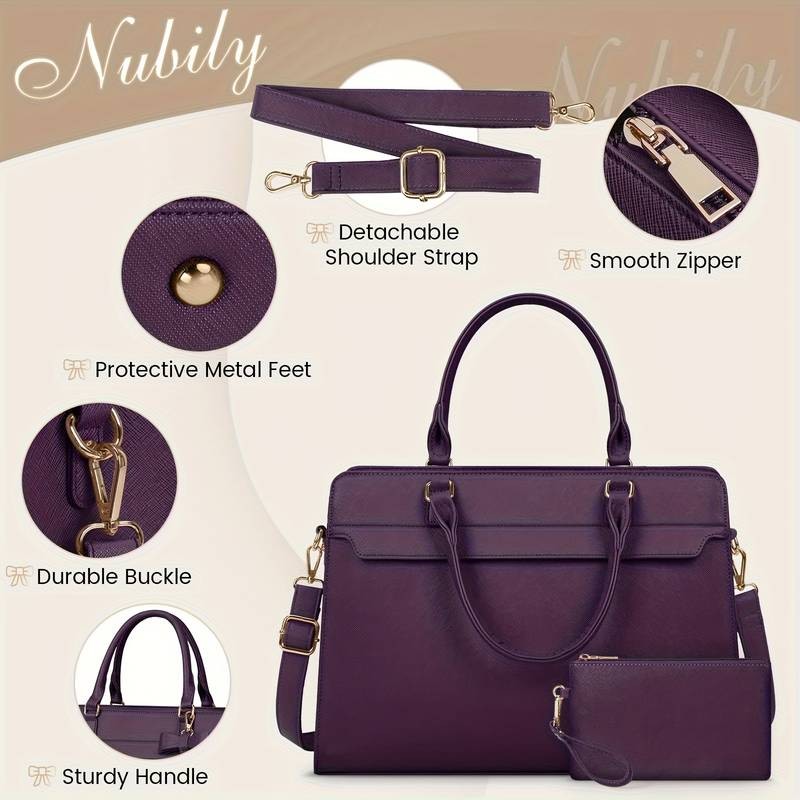 NEWHEY Laptop Bag for Women  Stylish and Professional Tote Bag Set