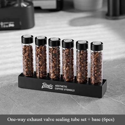 BINCOO Coffee Bean Storage Jar with One-Way Air Vent & Funnel  Preserve Freshness with Style