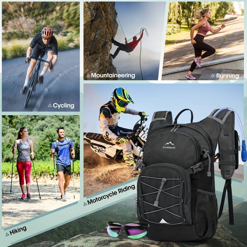 RAINSMORE 18-Litre Hydration Pack with Water Bladder  Stay Hydrated on the Go