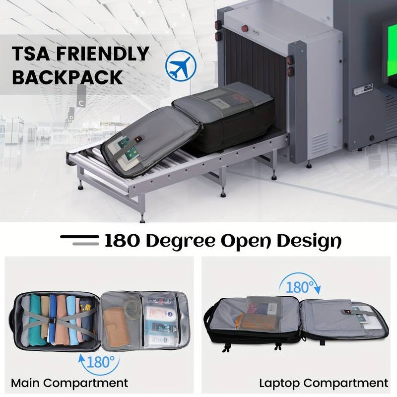 RAINSMORE 43.18cm Laptop Backpack  Versatile 40L Travel Daypack for Business and Everyday Use