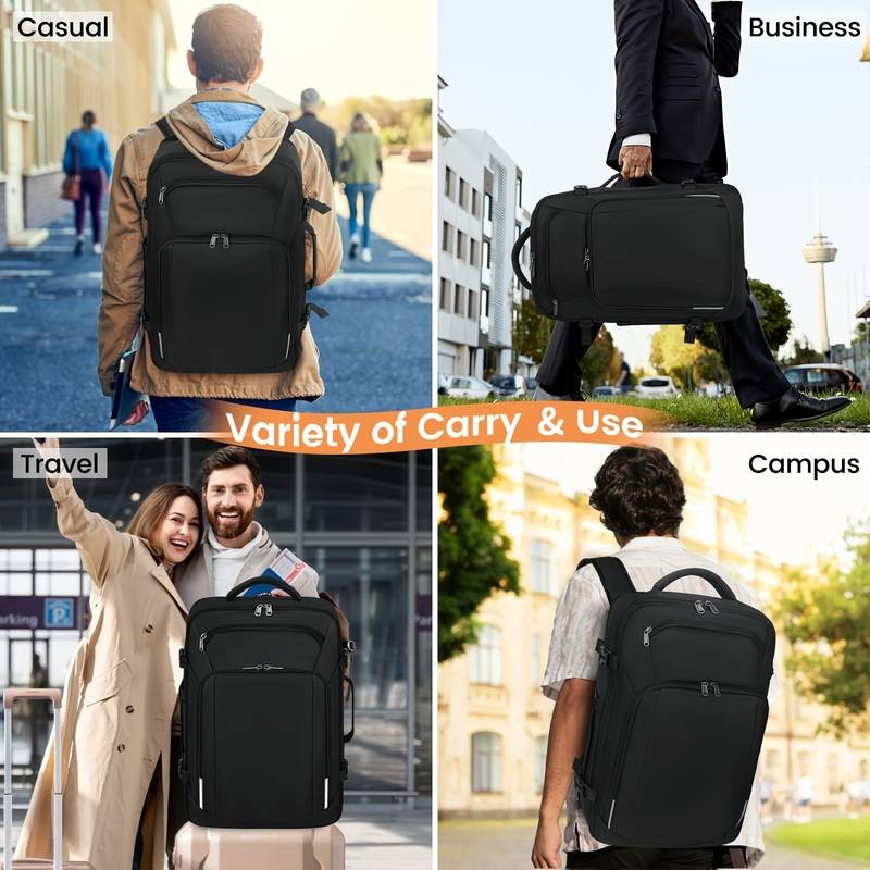 RAINSMORE 43.18cm Laptop Backpack  Versatile 40L Travel Daypack for Business and Everyday Use