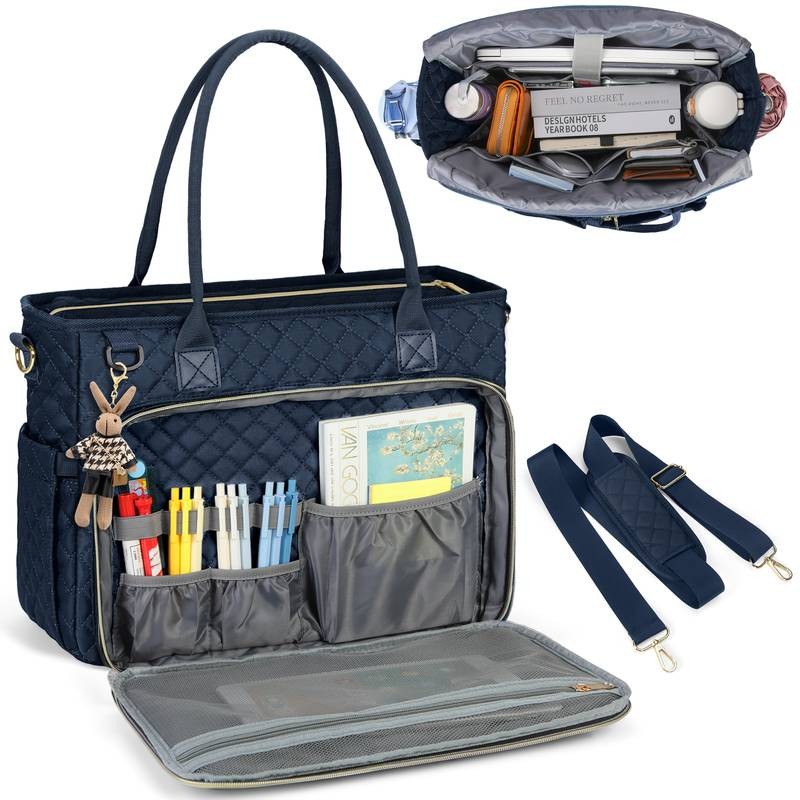 RAINSMORE Women's 39.62cm Laptop Tote Bag  Stylish, Practical, and Professional Work Tote