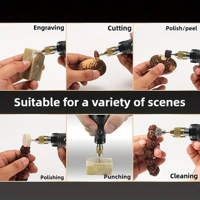 24pcs/54pcs/71pcs Mini Drill Portable Handheld Micro Sanding Pen  Cordless Rotary Tool for Craft Projects and Detail Work
