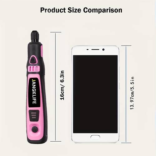 JANGKLIFE Compact Rotary Grinder Tool Set  Three-Speed Cordless Multi-Tool for Crafting and DIY Projects