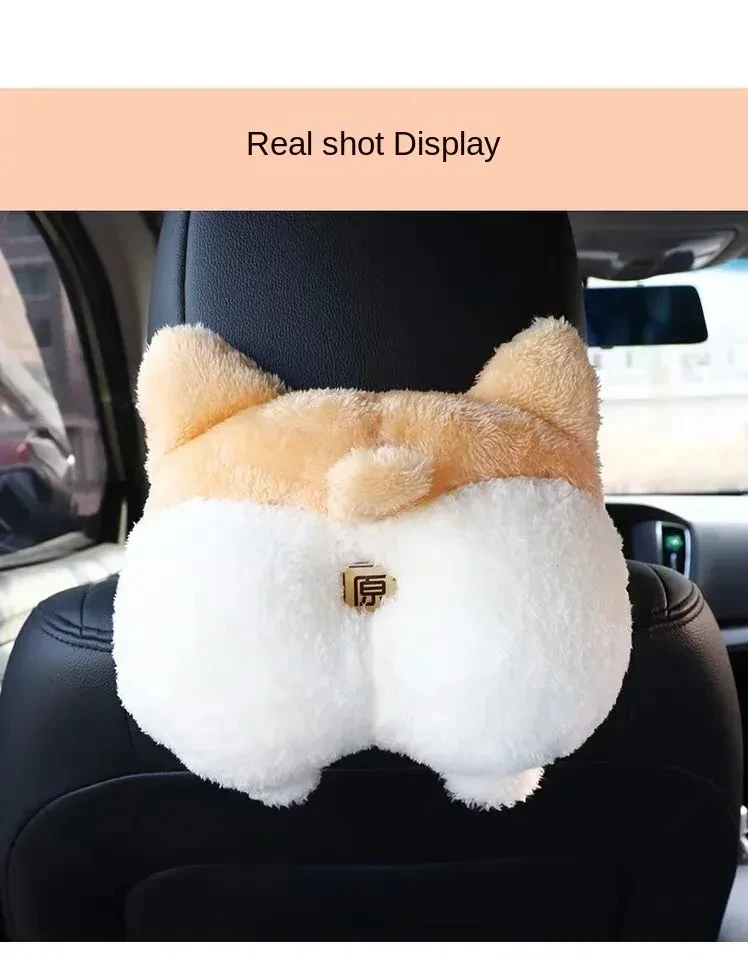 Tissue Box Cover Soft Adorable Corgi Butt Shaped Creative Storage Bag Hanging Pouch Tissue Box Wrapper For Car Home