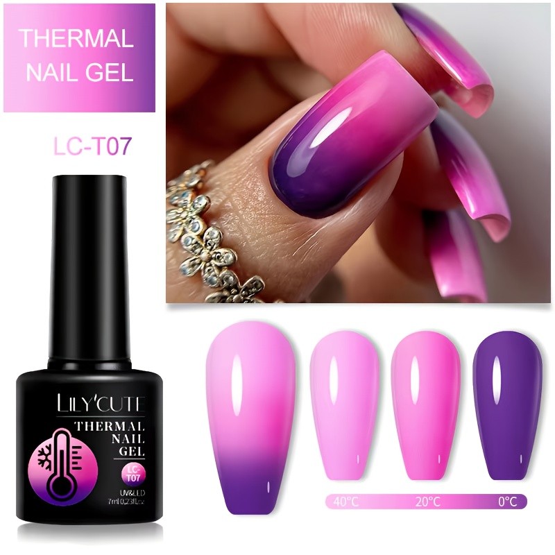 LILYCUTE 7ml 3 Layers Thermal Nail Gel Polish
