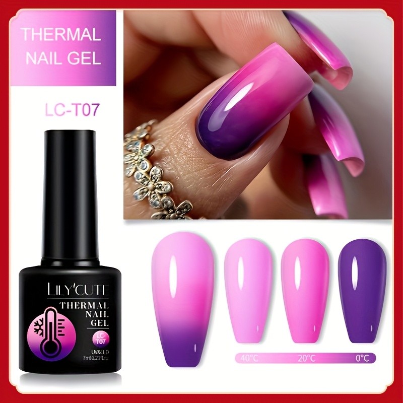 LILYCUTE 7ml 3 Layers Thermal Nail Gel Polish