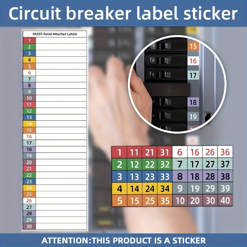THCBME Circuit Breaker Label Kit with Marking Panel