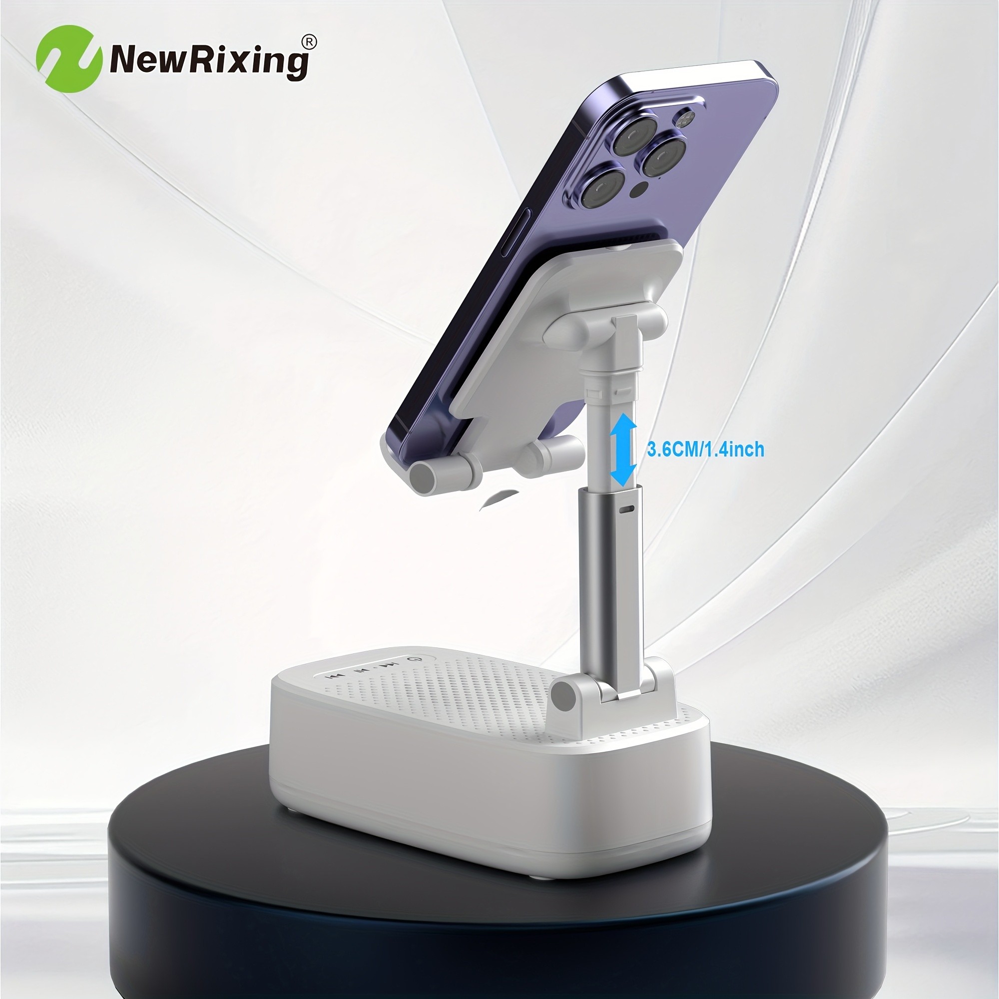 NewRixing 6W Wireless Speaker with Phone Holder