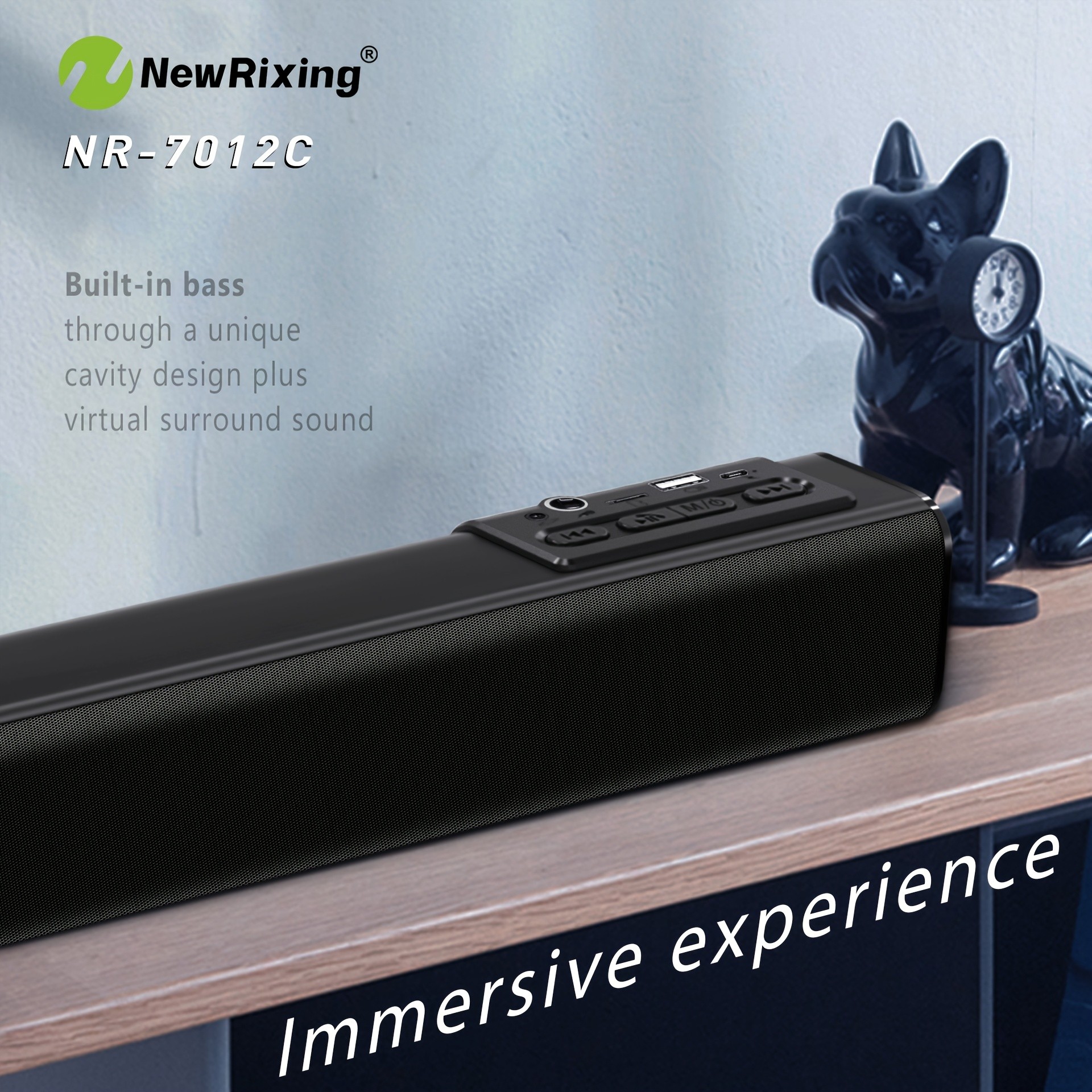 NewRixing 27.5INCH/70CM TV with Advanced Bar Speaker