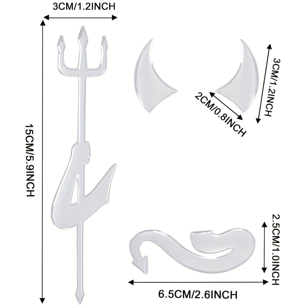 THCBME 3D Devil Car Logo Sticker