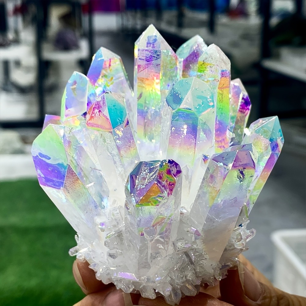 1pc Titanium White Quartz Crystal Cluster