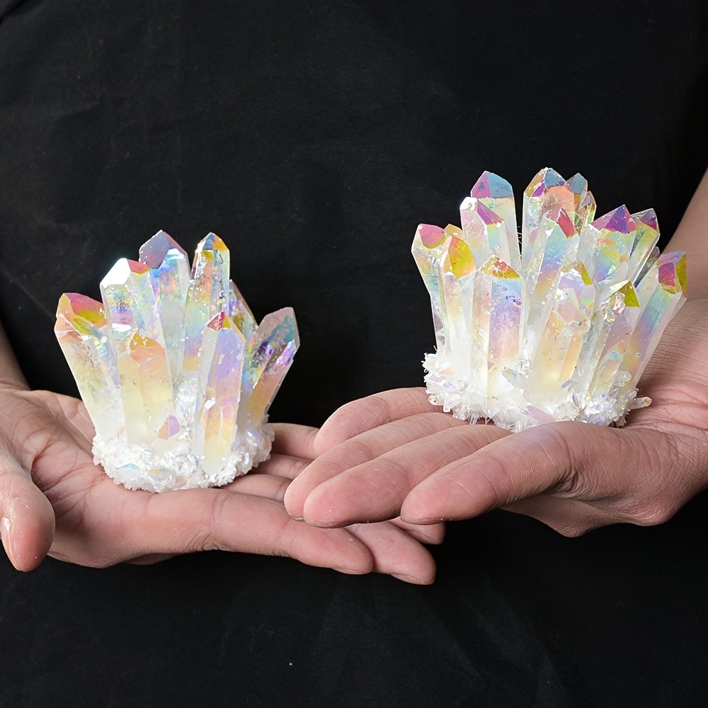 1pc Titanium White Quartz Crystal Cluster