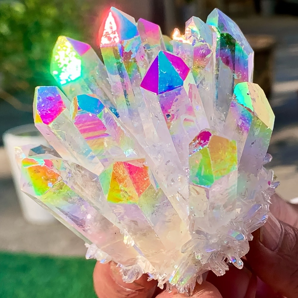 1pc Titanium White Quartz Crystal Cluster