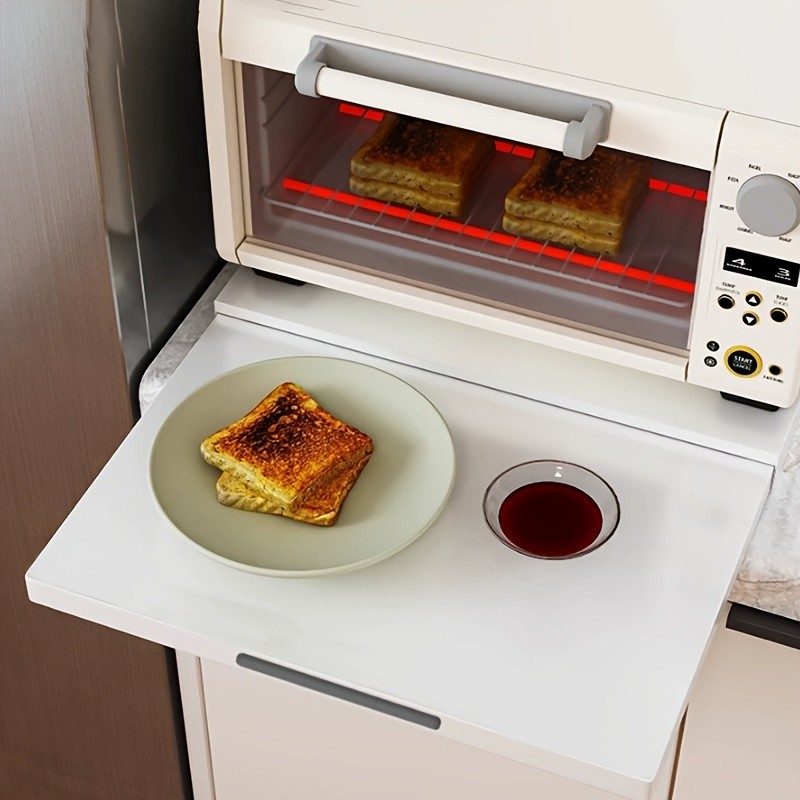 AYQW Adjustable Height Metal Kitchen Microwave Stand with Storage Drawers