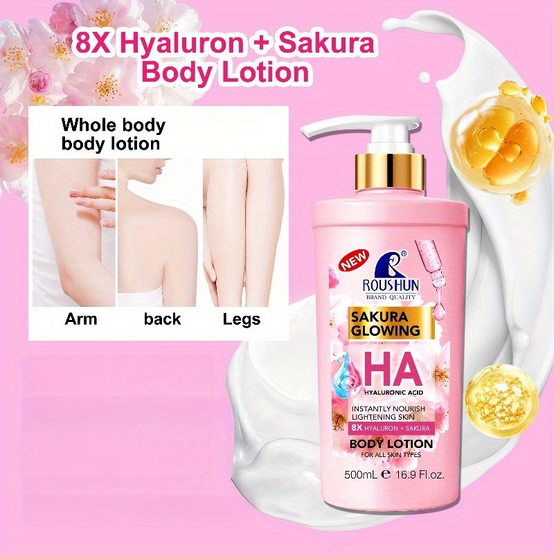 ROUSHUN Hyaluronic Acid and Sakura Body Lotion