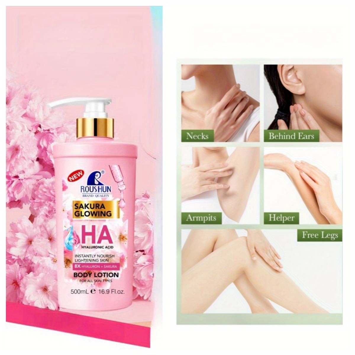 ROUSHUN Hyaluronic Acid and Sakura Body Lotion